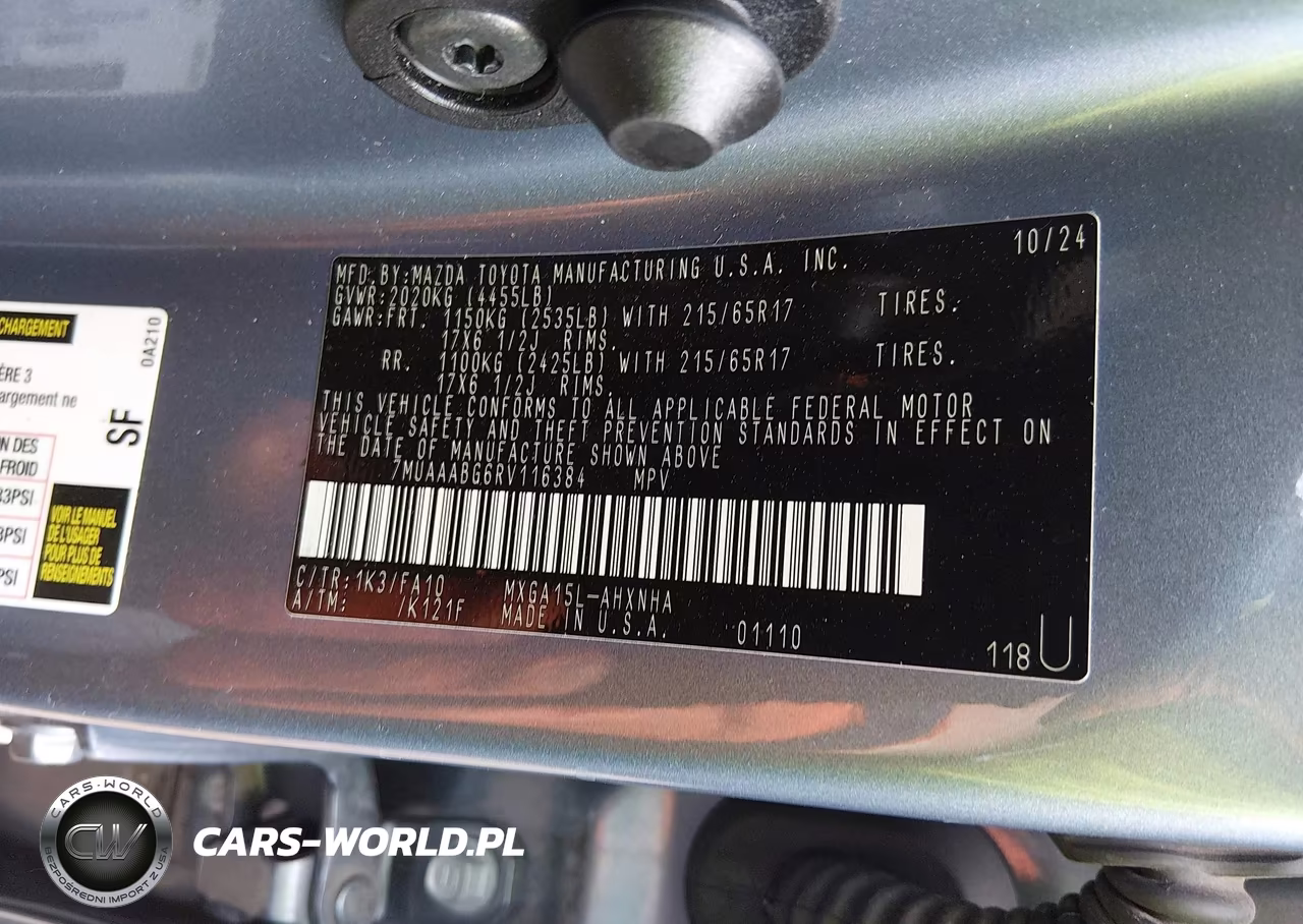 2024 Toyota Corolla Cross L VIN:7MUAAABG6RV116384 - 9