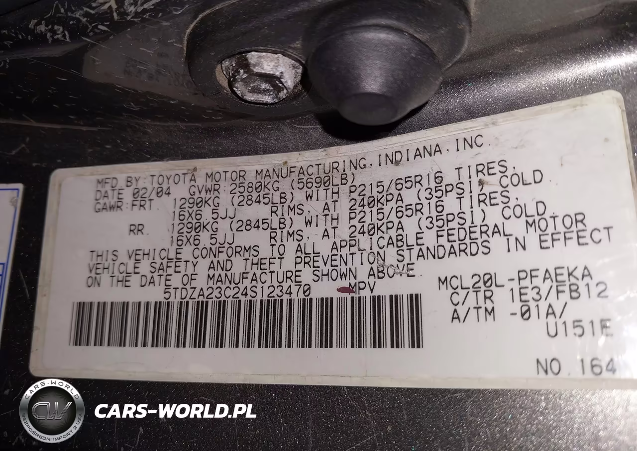 2004 Toyota Sienna Le VIN:5TDZA23C24S123470 - 9