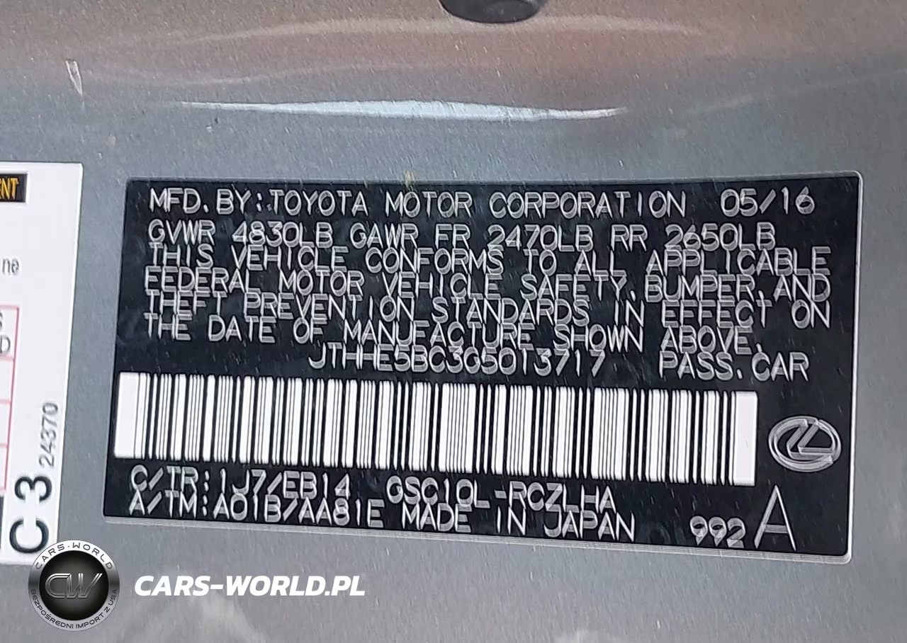2016 Lexus Rc 350 VIN:JTHHE5BC3G5013717 - 9
