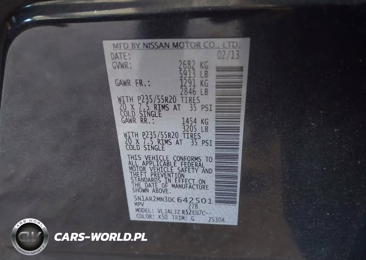 2013 Nissan Pathfinder Platinum VIN:5N1AR2MN3DC642501 - 9