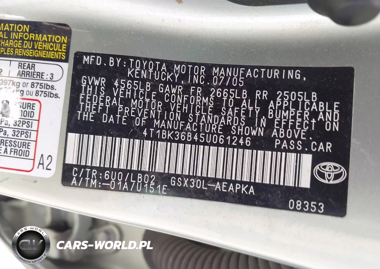 2005 Toyota Avalon Limited VIN:4T1BK36B45U061246 - 9