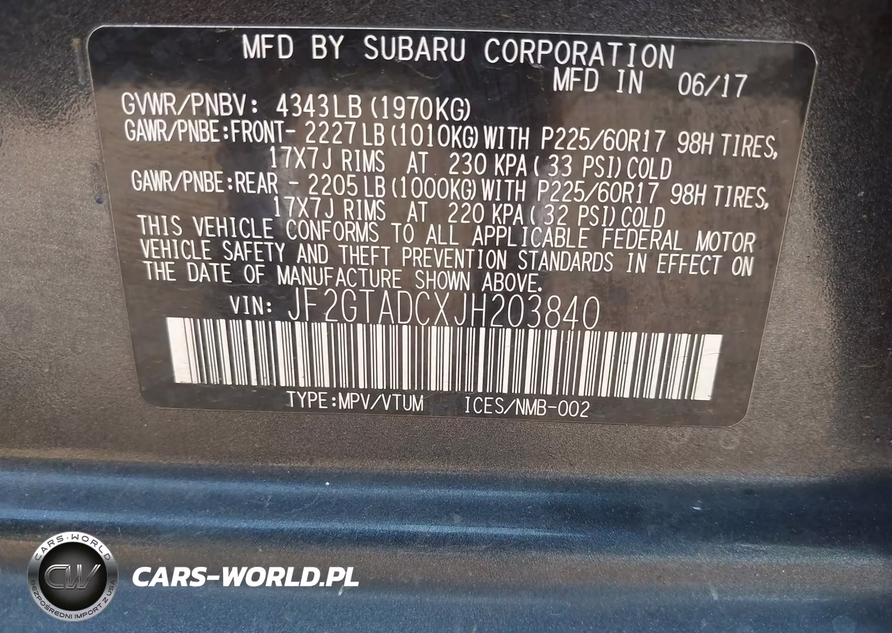 2018 Subaru Crosstrek 2.0I Premium VIN:JF2GTADCXJH203840 - 9