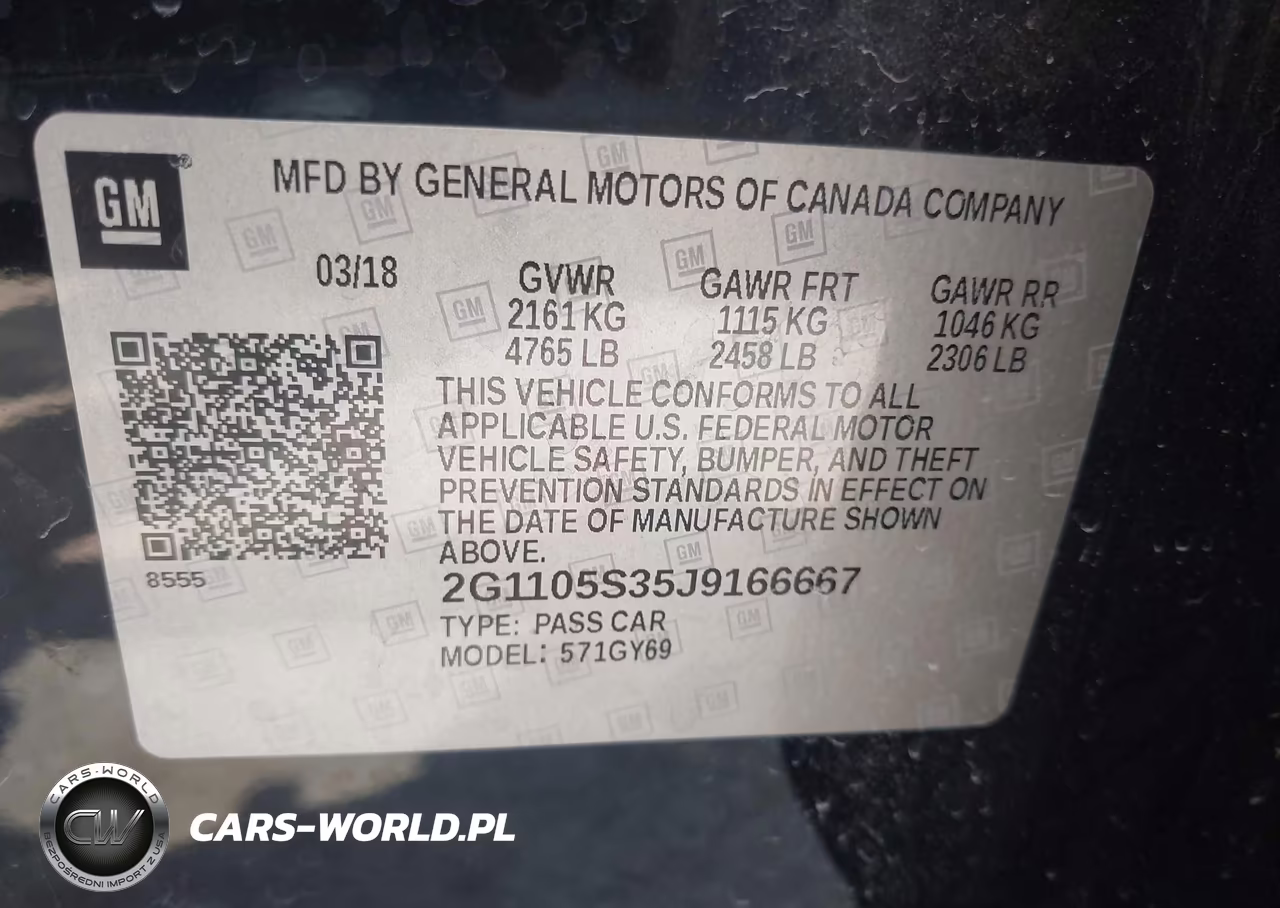 2018 Chevrolet Impala 1Lt VIN:2G1105S35J9166667 - 9