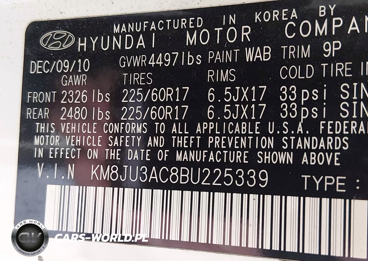 2011 Hyundai Tucson Gls VIN:KM8JU3AC8BU225339 - 9
