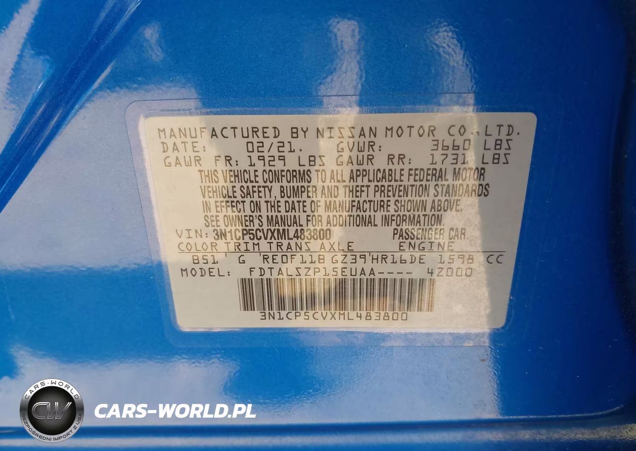 2021 Nissan Kicks Sv Xtronic Cvt VIN:3N1CP5CVXML483800 - 9