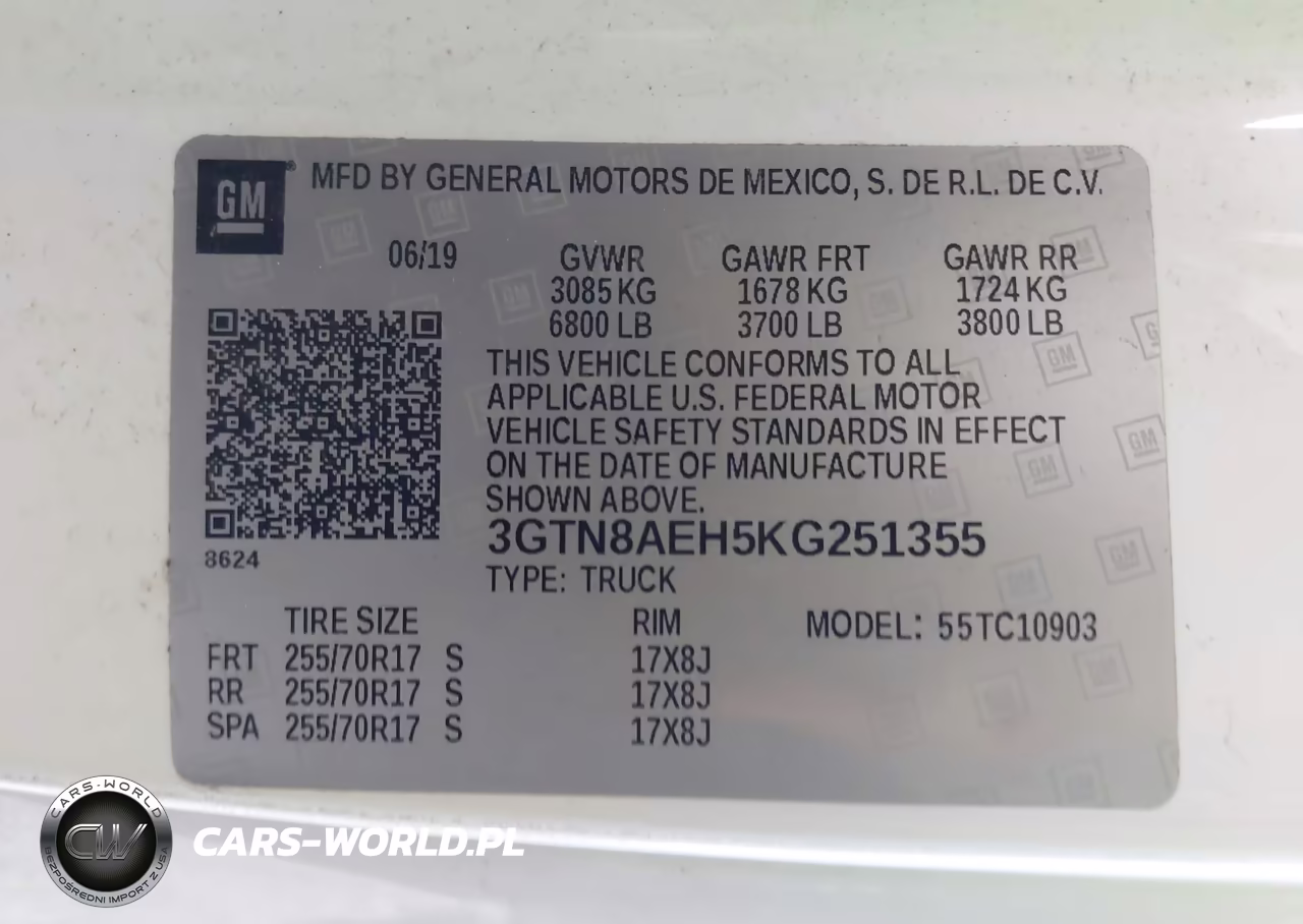 2019 GMC Sierra 1500 VIN:3GTN8AEH5KG251355 - 9