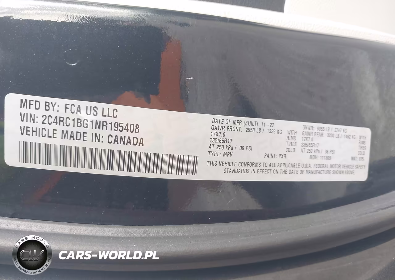 2022 Chrysler Pacifica Touring L VIN:2C4RC1BG1NR195408 - 9