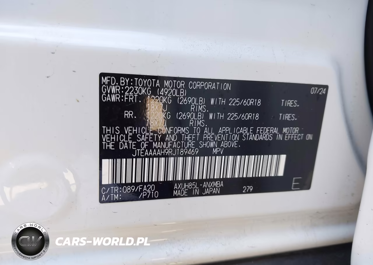 2024 Toyota Venza Le VIN:JTEAAAAH9RJ189469 - 9