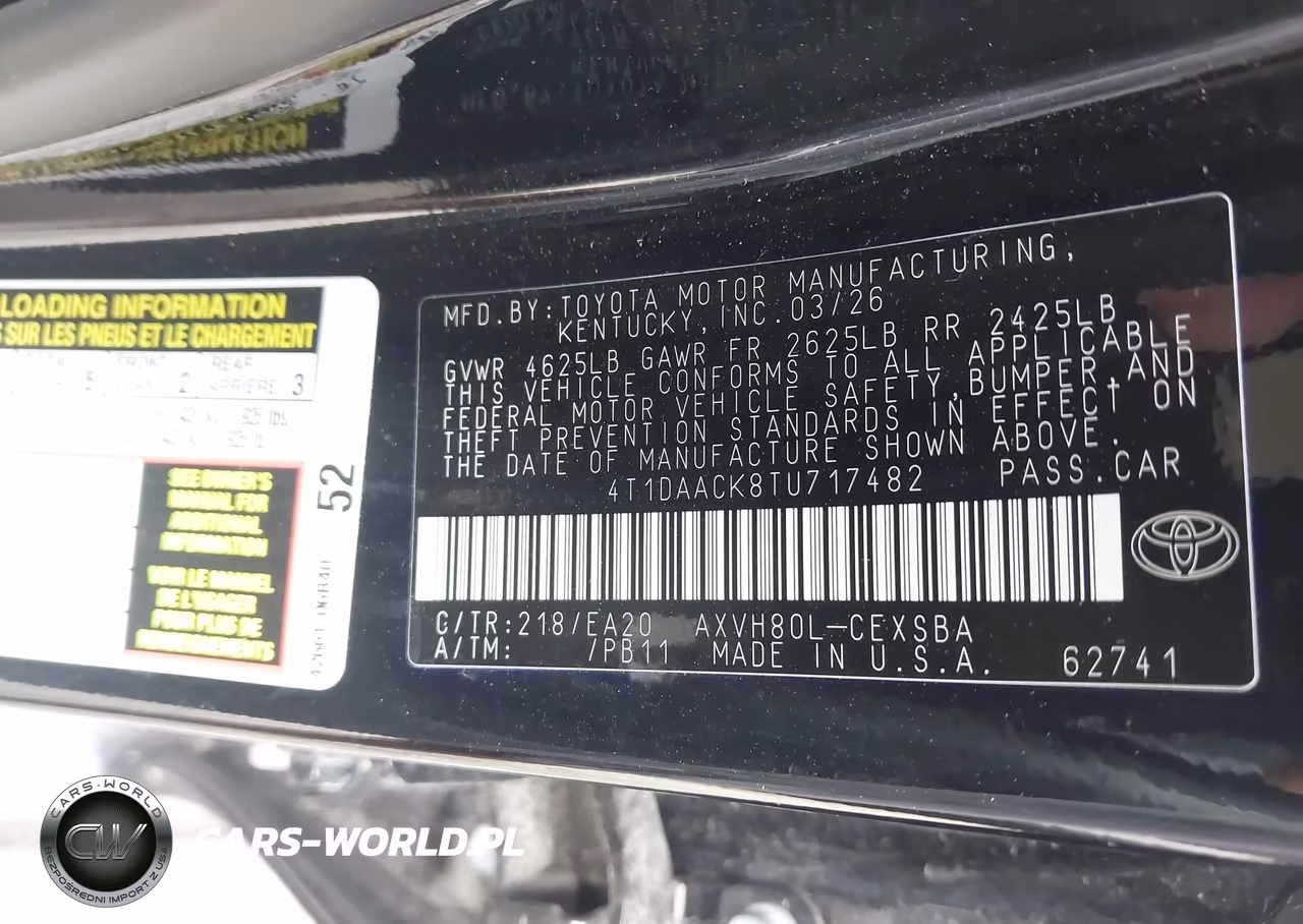2026 Toyota Camry Se VIN:4T1DAACK8TU717482 - 9