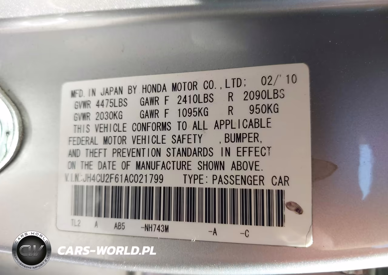 2010 Acura Tsx 2.4 VIN:JH4CU2F61AC021799 - 9