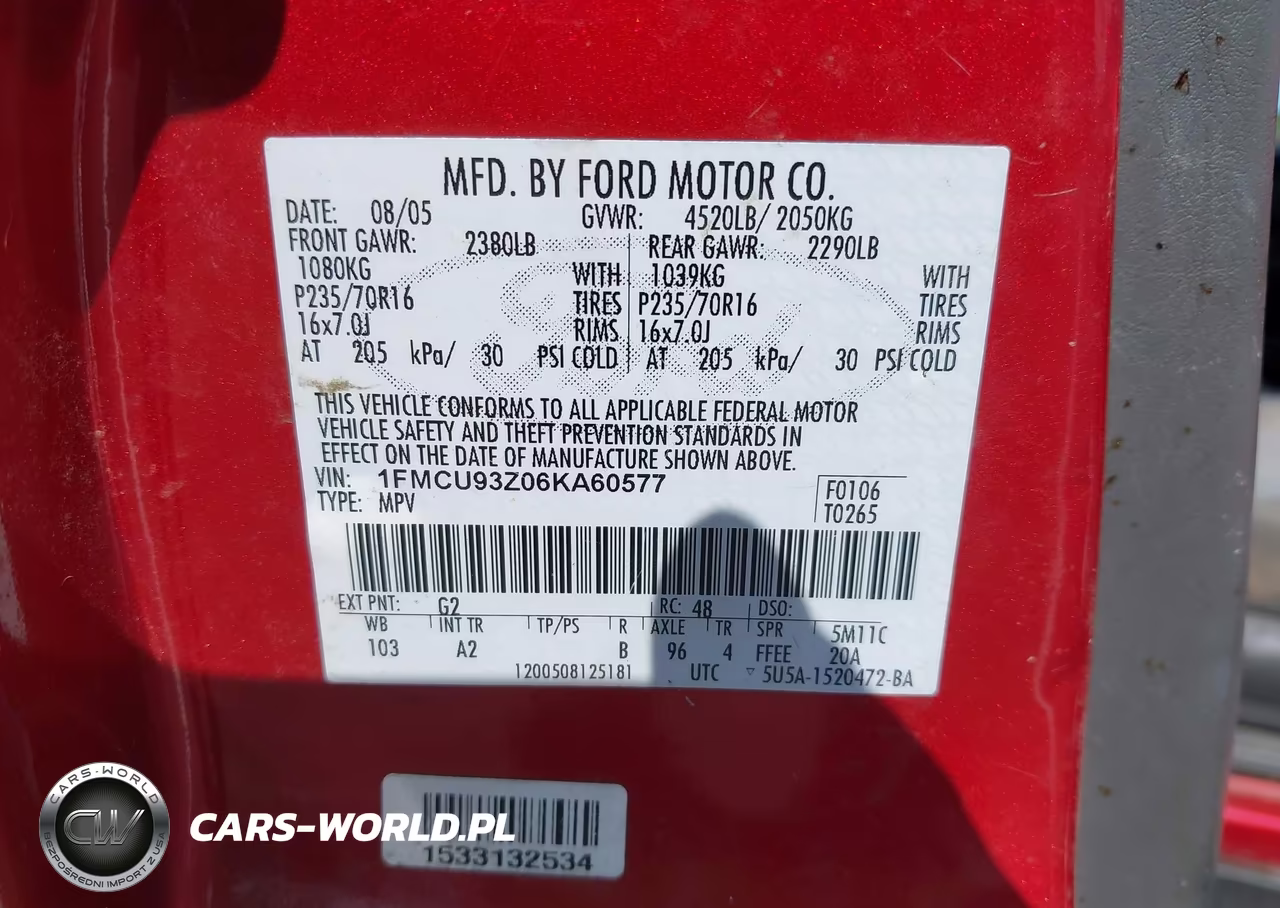 2006 Ford Escape Xlt VIN:1FMCU93Z06KA60577 - 9