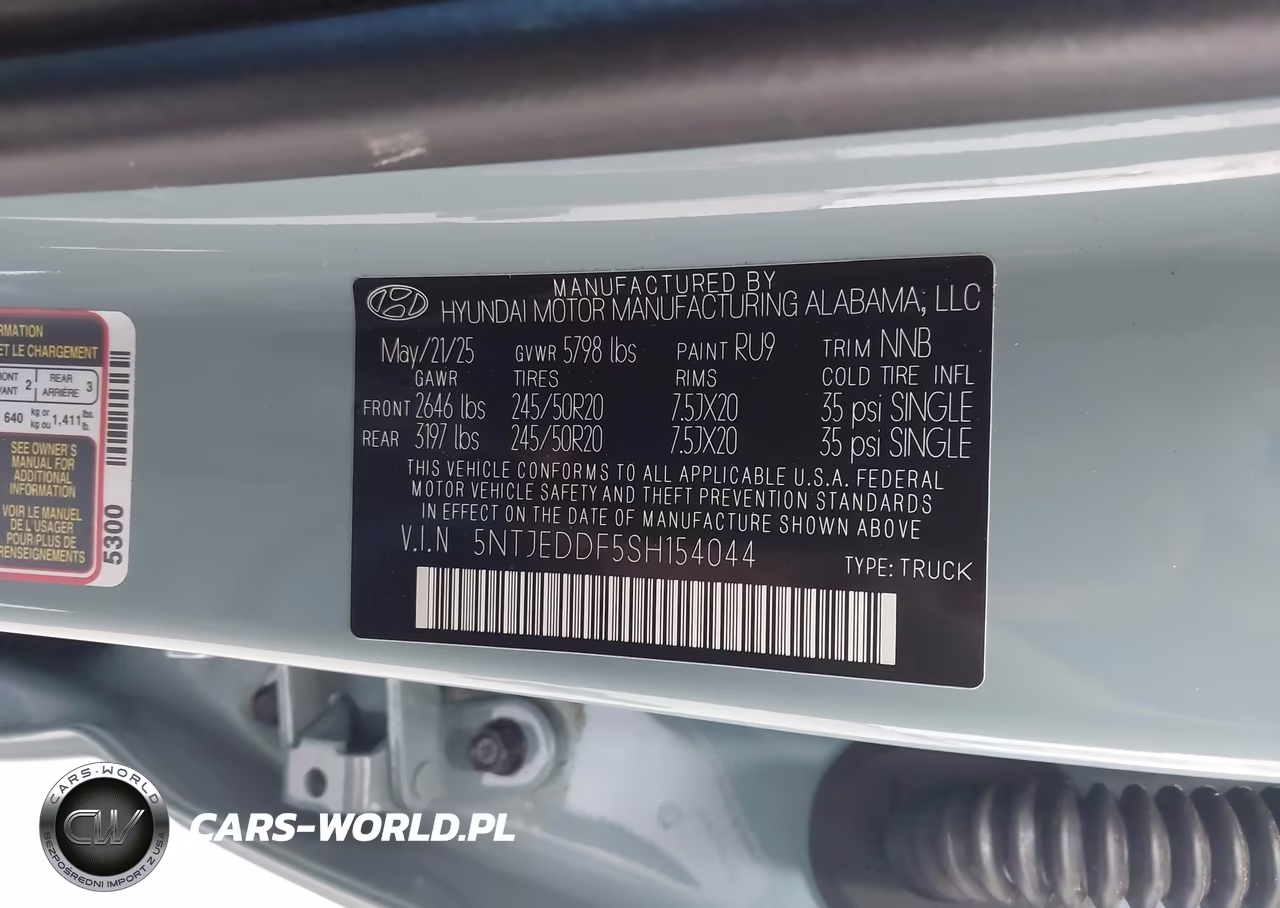 2025 Hyundai Santa Cruz Limited VIN:5NTJEDDF5SH154044 - 9