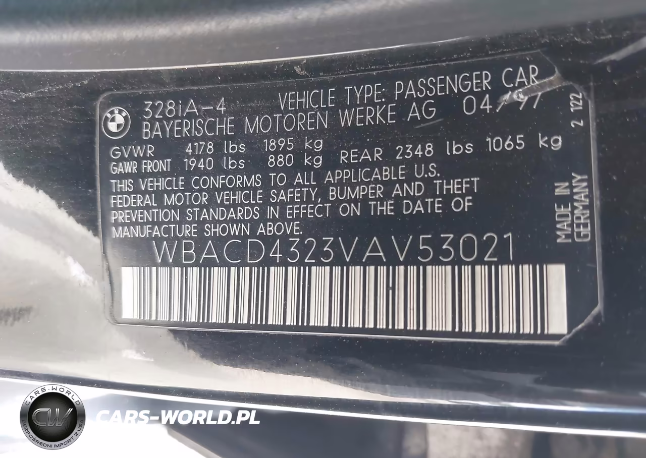 1997 BMW 328I VIN:WBACD4323VAV53021 - 9