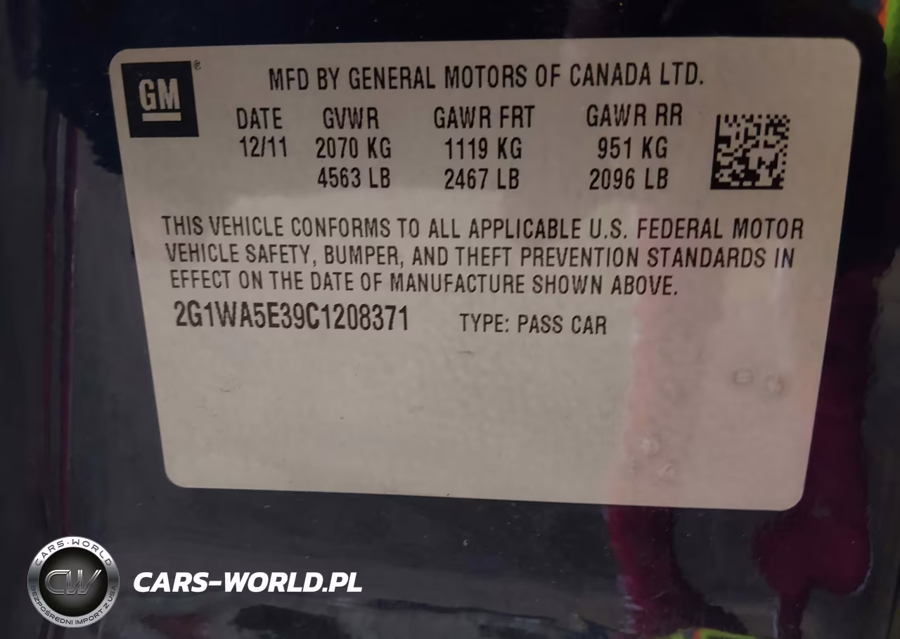 2012 Chevrolet Impala Ls VIN:2G1WA5E39C1208371 - 9