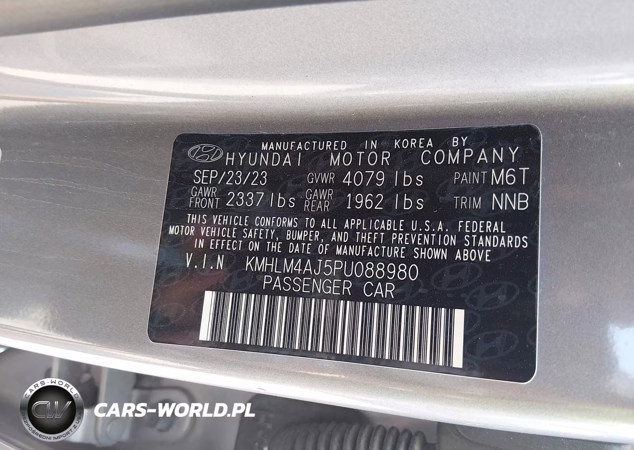 2023 Hyundai Elantra Hybrid Blue VIN:KMHLM4AJ5PU088980 - 9