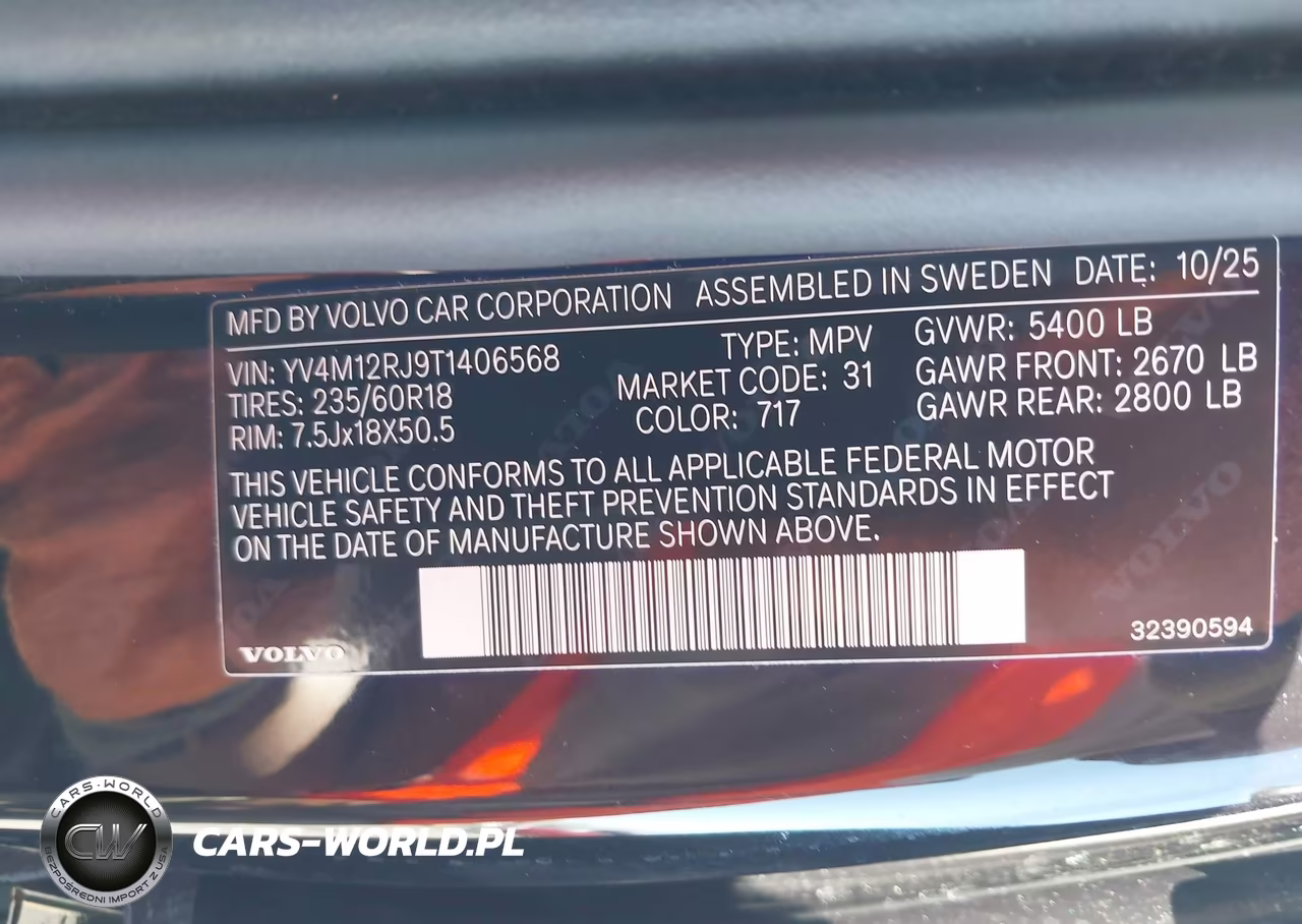 2026 Volvo Xc60 B5 Core VIN:YV4M12RJ9T1406568 - 9