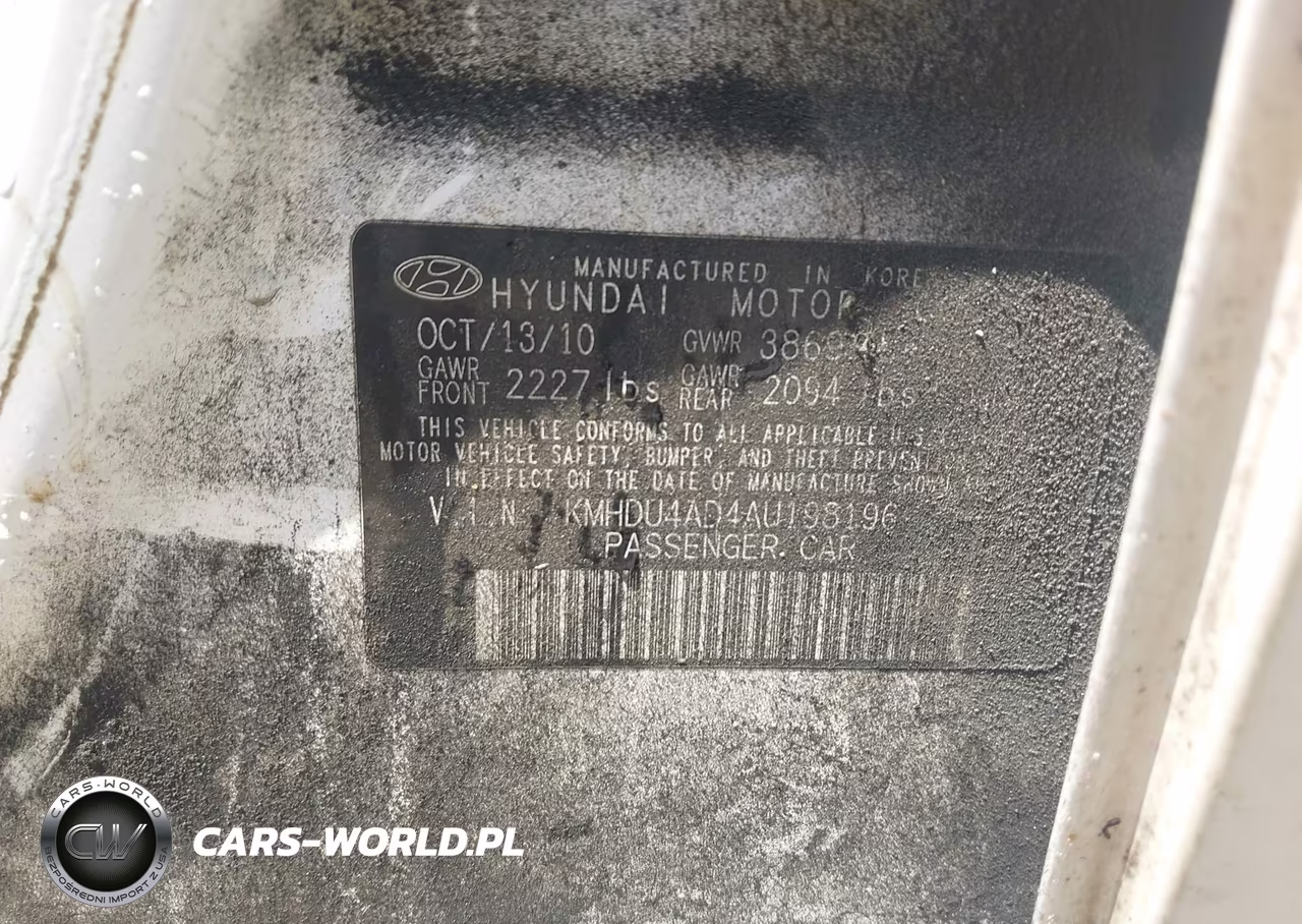 2010 Hyundai Elantra Gls VIN:KMHDU4AD4AU198196 - 9