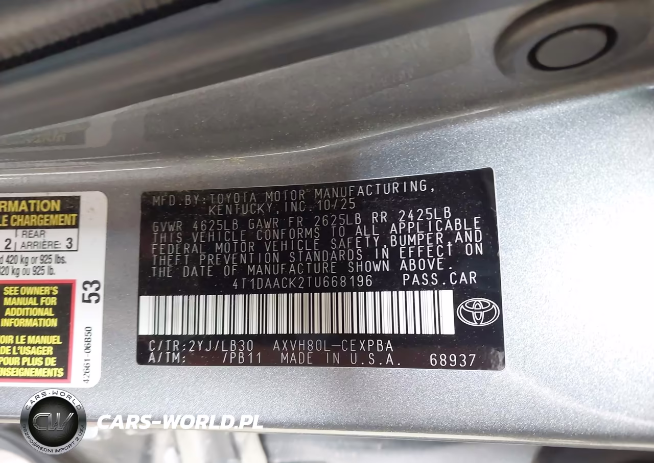 2026 Toyota Camry Xse VIN:4T1DAACK2TU668196 - 9