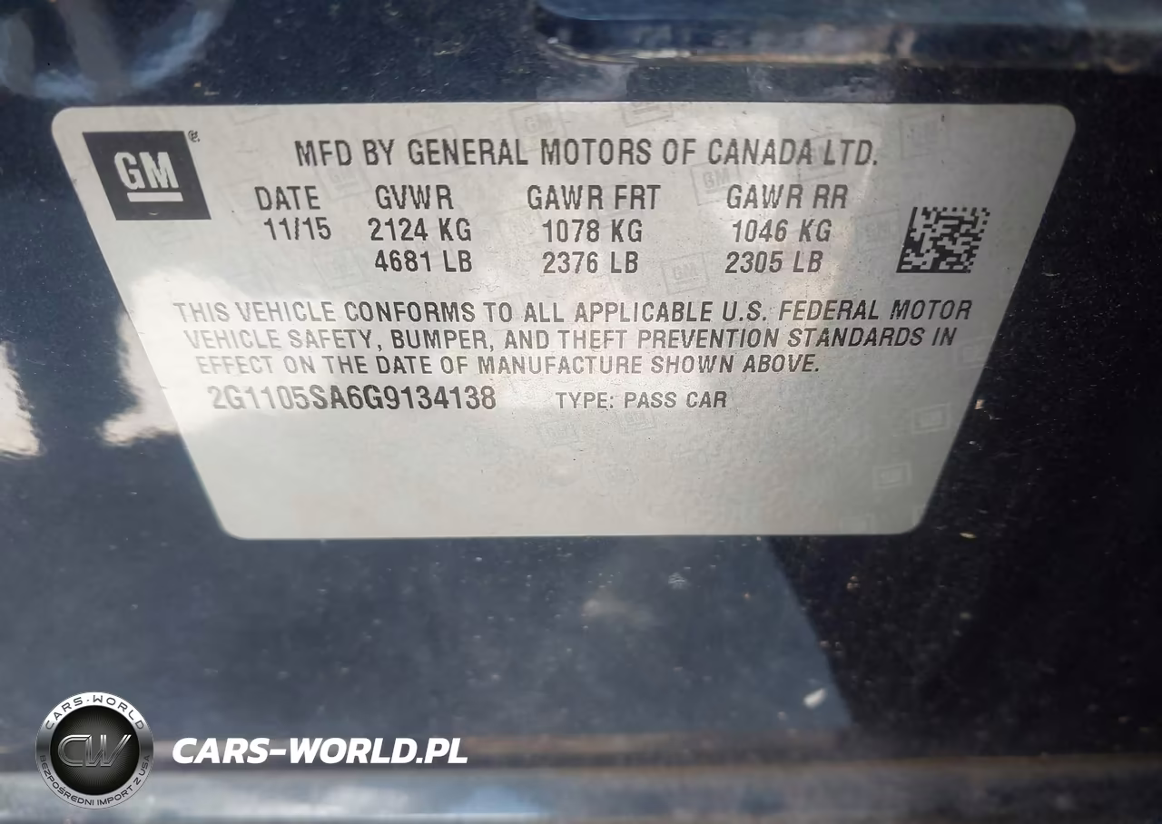 2016 Chevrolet Impala 1Lt VIN:2G1105SA6G9134138 - 9