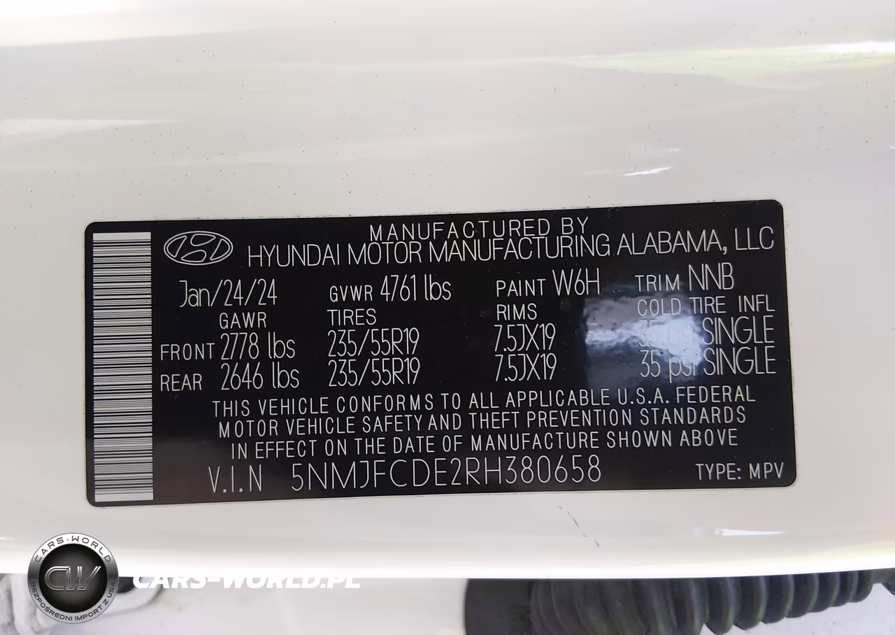 2024 Hyundai Tucson Sel VIN:5NMJFCDE2RH380658 - 9