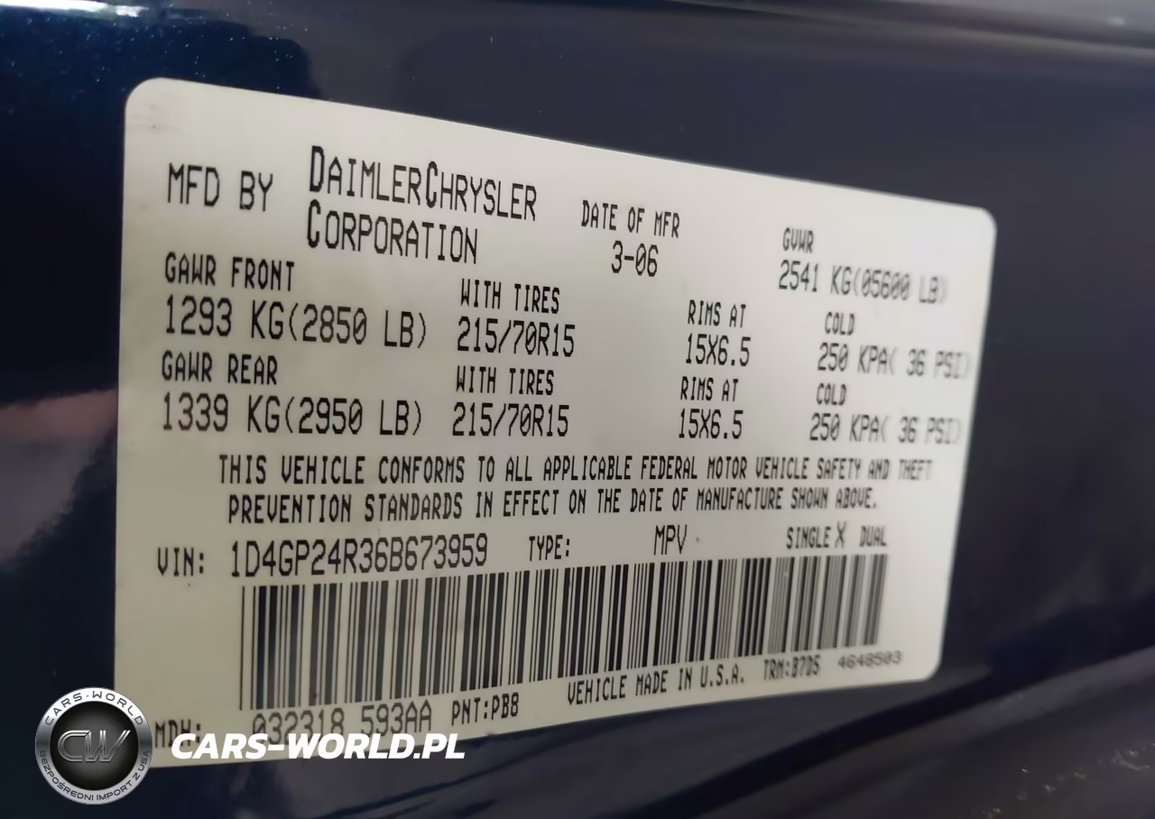 2006 Dodge Grand Caravan Se VIN:1D4GP24R36B673959 - 9
