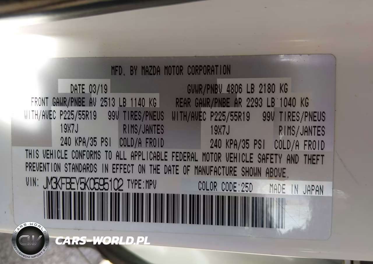 2019 Mazda Cx-5 Signature VIN:JM3KFBEY5K0595102 - 9