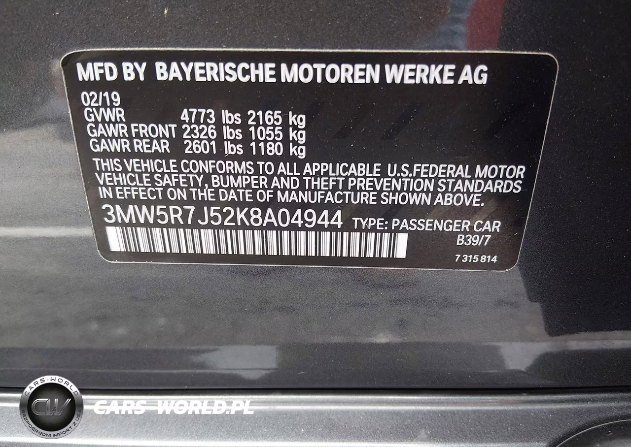 2019 BMW 330I xDrive VIN:3MW5R7J52K8A04944 - 9