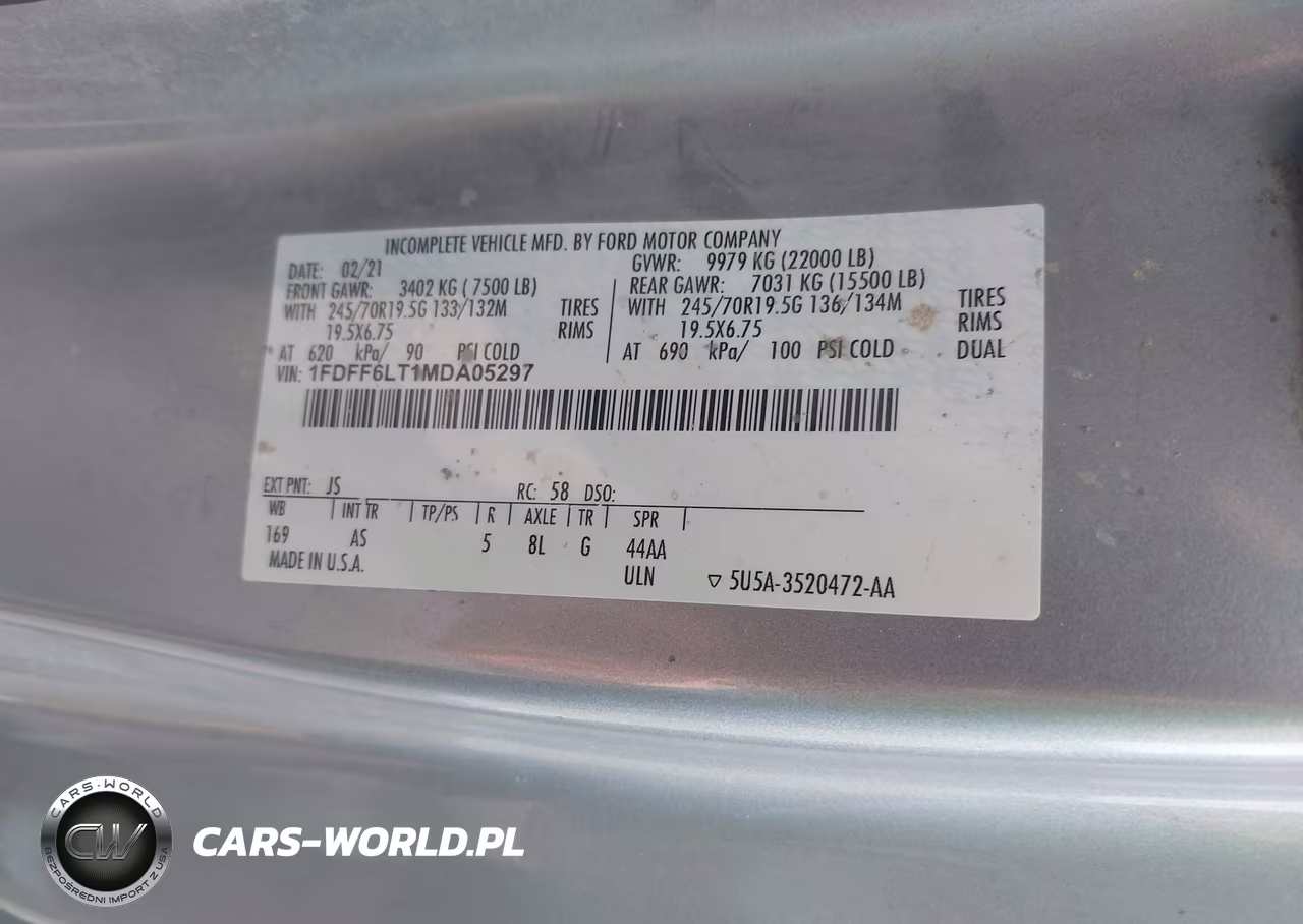 2021 Ford F-600 Chassis Xl VIN:1FDFF6LT1MDA05297 - 8
