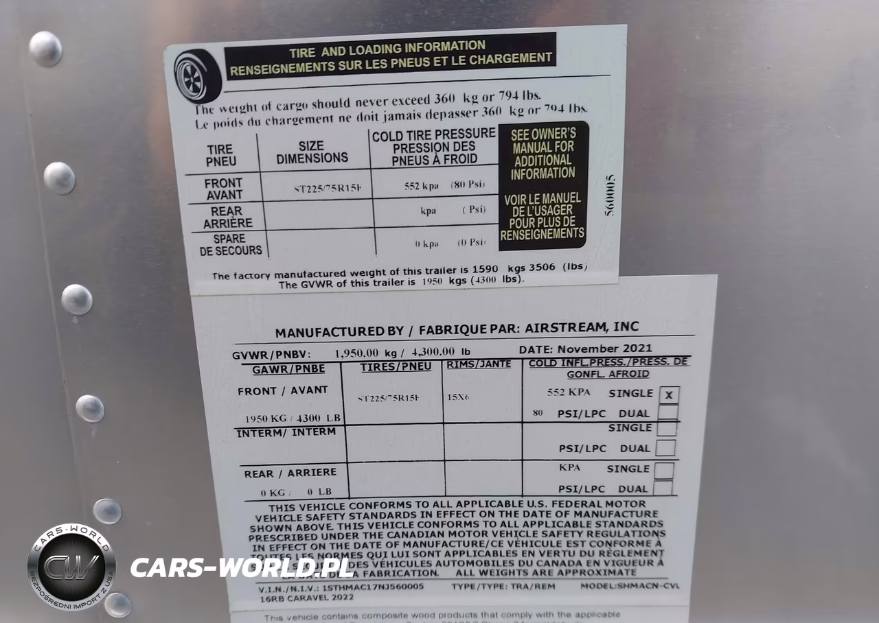 2022 Airstream Caravel VIN:1STHMAC17NJ560005 - 9