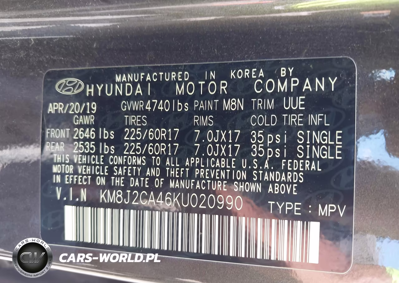 2019 Hyundai Tucson Se VIN:KM8J2CA46KU020990 - 9
