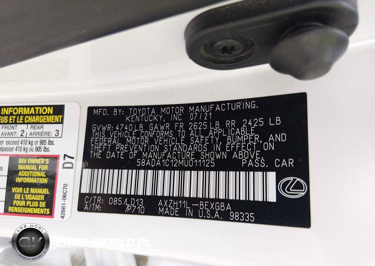 2021 Lexus Es 300H VIN:58ADA1C12MU011125 - 9