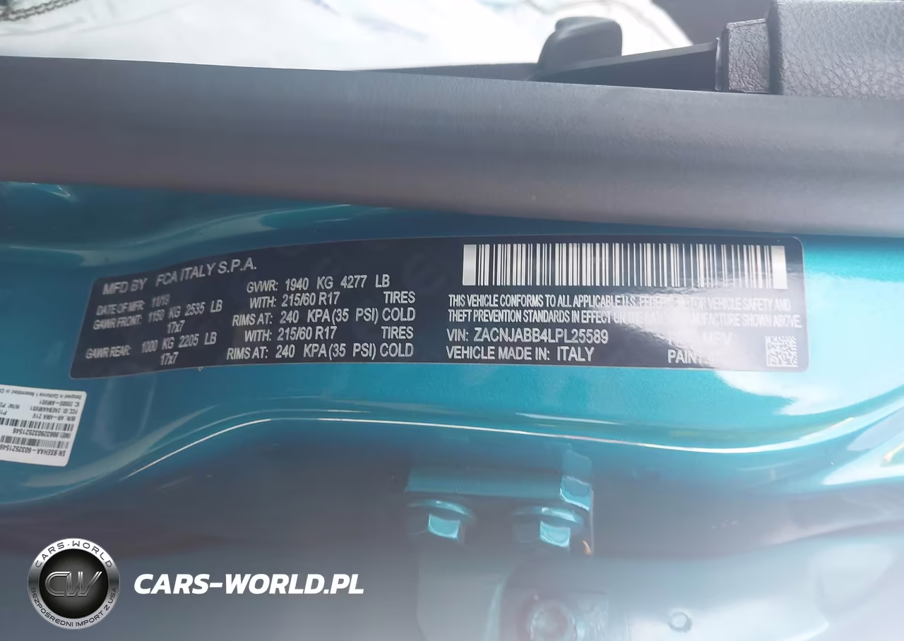 2020 Jeep Renegade Latitude Fwd VIN:ZACNJABB4LPL25589 - 9