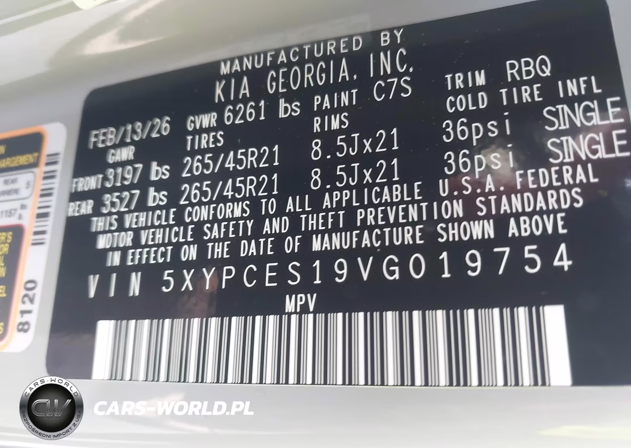 2027 Kia Telluride X-Line Ex VIN:5XYPCES19VG019754 - 9