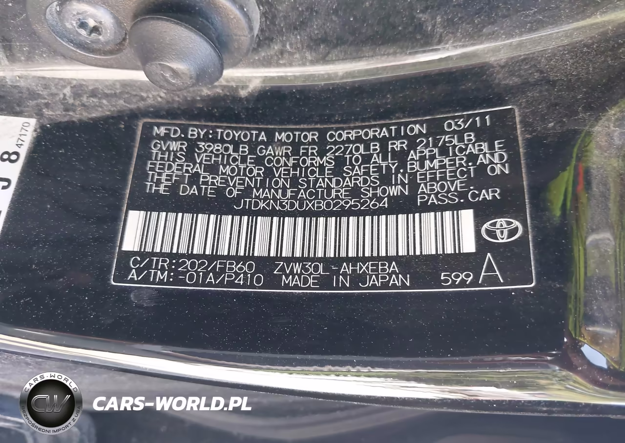 2011 Toyota Prius Three VIN:JTDKN3DUXB0295264 - 9