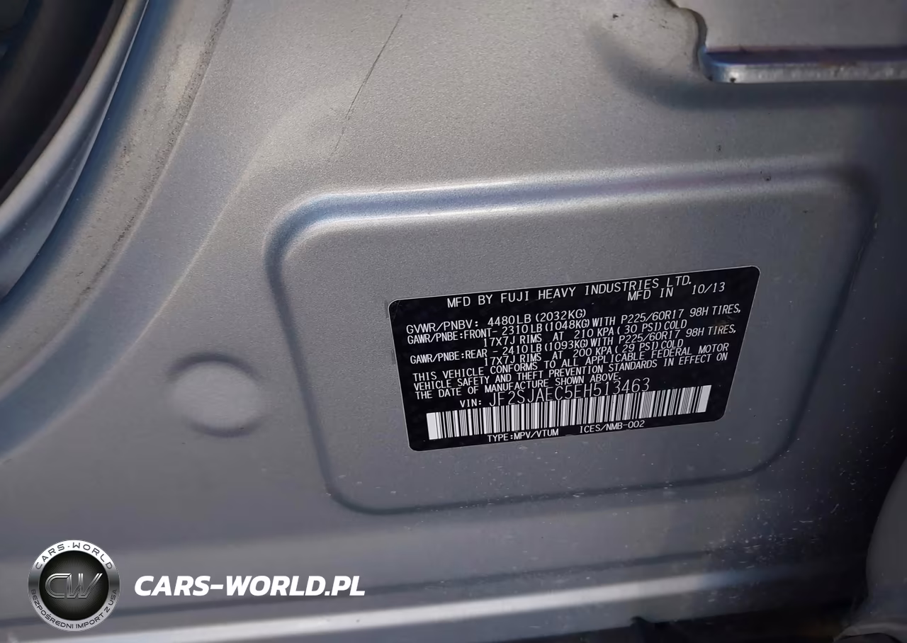 2014 Subaru Forester 2.5I Premium VIN:JF2SJAEC5EH513463 - 9