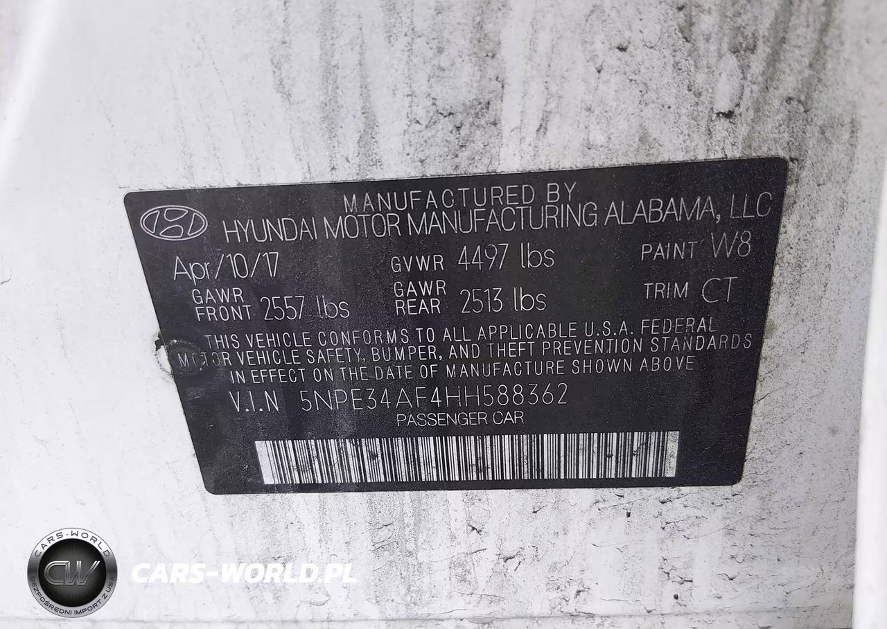 2017 Hyundai Sonata Sport VIN:5NPE34AF4HH588362 - 9
