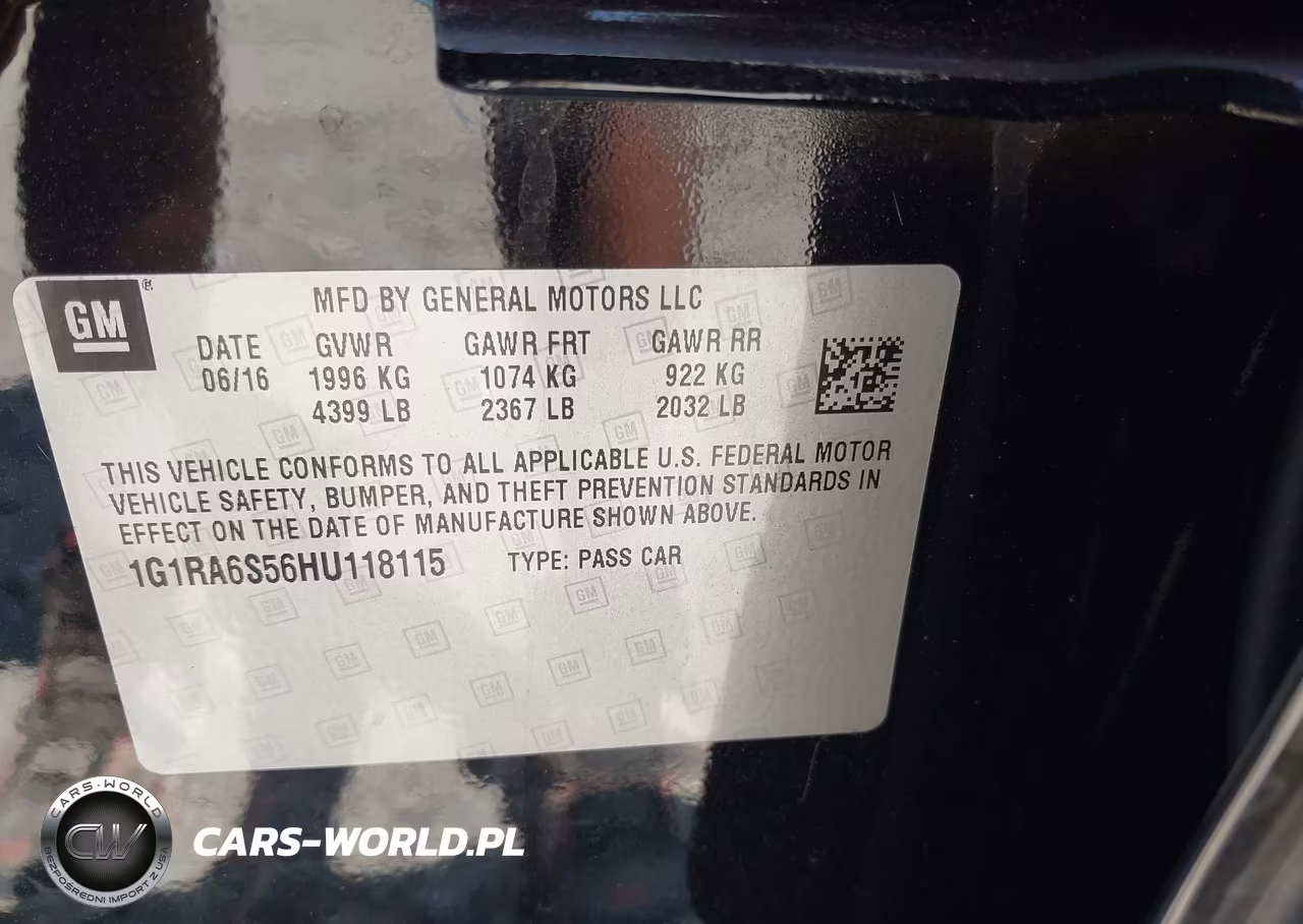 2017 Chevrolet Volt Lt VIN:1G1RA6S56HU118115 - 9