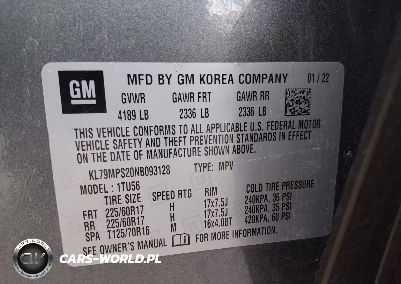 2022 Chevrolet Trailblazer Fwd Lt VIN:KL79MPS20NB093128 - 9
