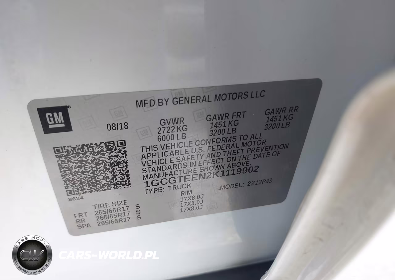 2019 Chevrolet Colorado Zr2 VIN:1GCGTEEN2K1119902 - 9