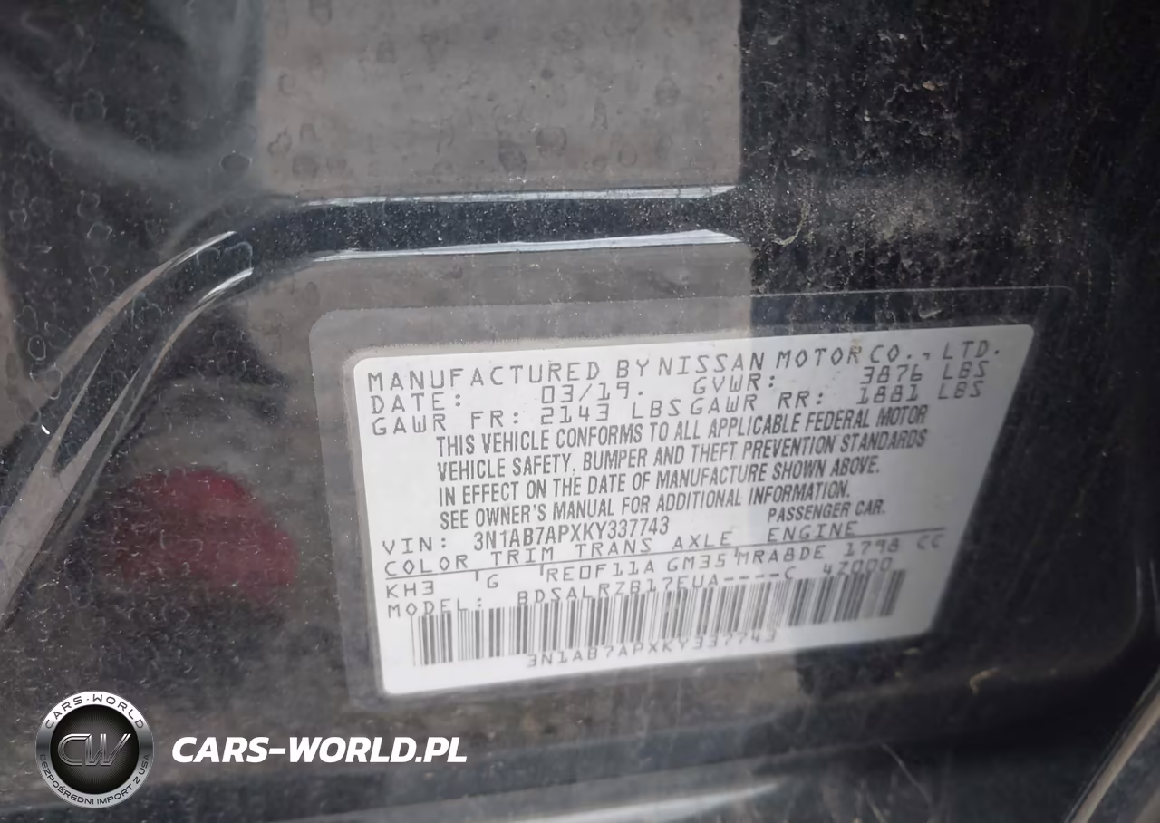 2019 Nissan Sentra Sr VIN:3N1AB7APXKY337743 - 9