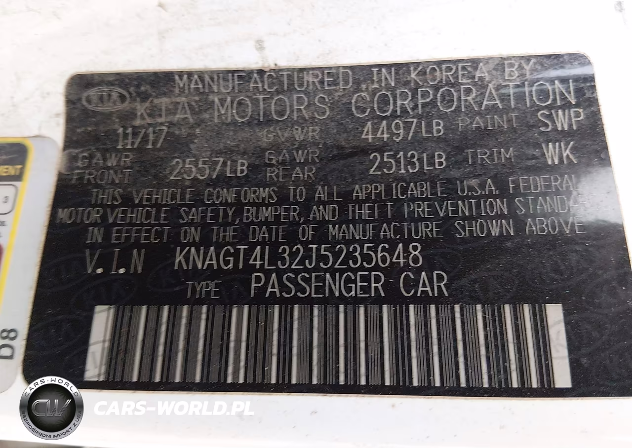 2018 Kia Optima Lx VIN:KNAGT4L32J5235648 - 9