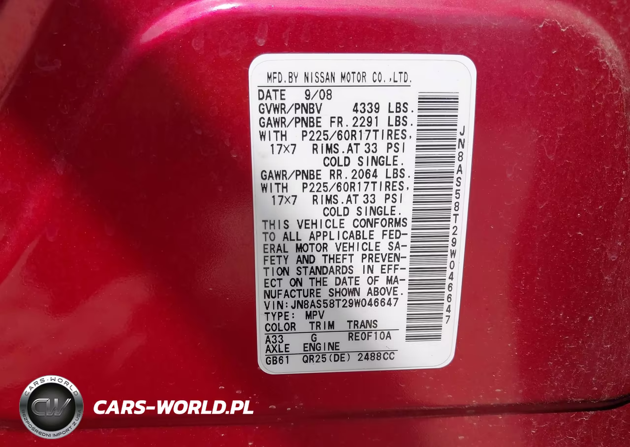 2009 Nissan Rogue Sl VIN:JN8AS58T29W046647 - 9