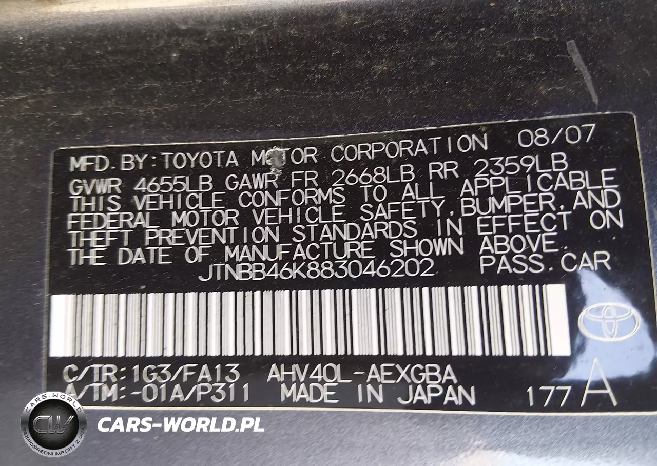 2008 Toyota Camry Hybrid VIN:JTNBB46K883046202 - 9