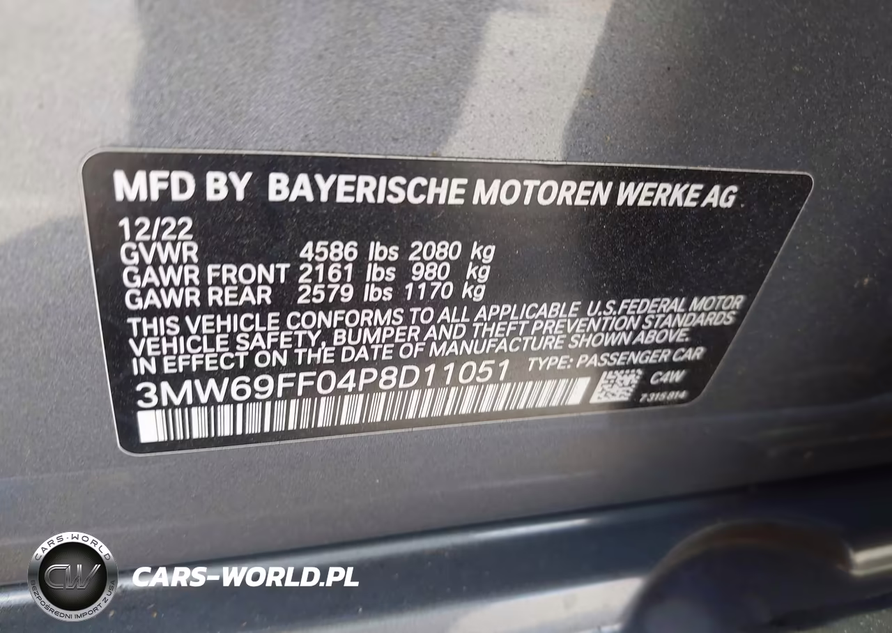 2023 BMW 330I VIN:3MW69FF04P8D11051 - 9