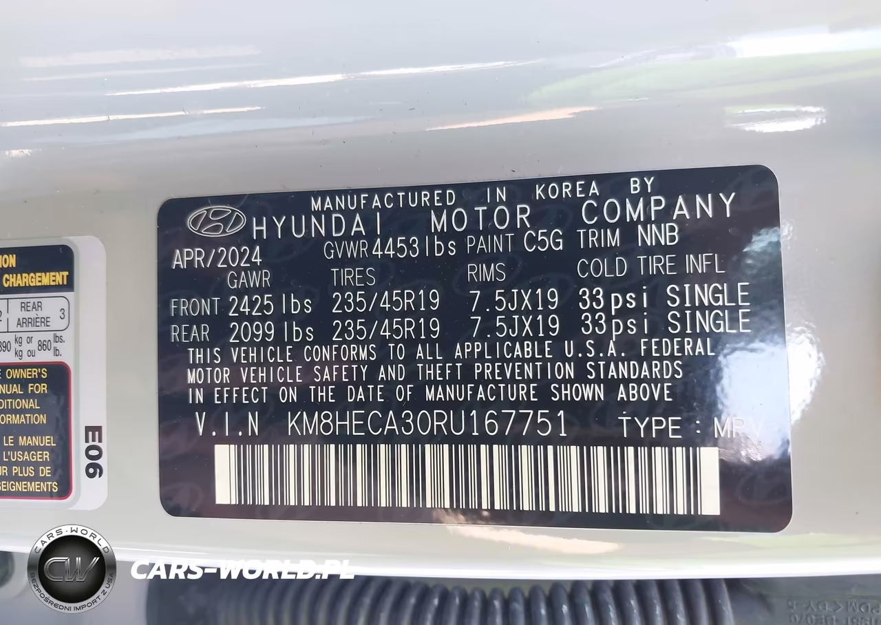 2024 Hyundai Kona Limited VIN:KM8HECA30RU167751 - 9
