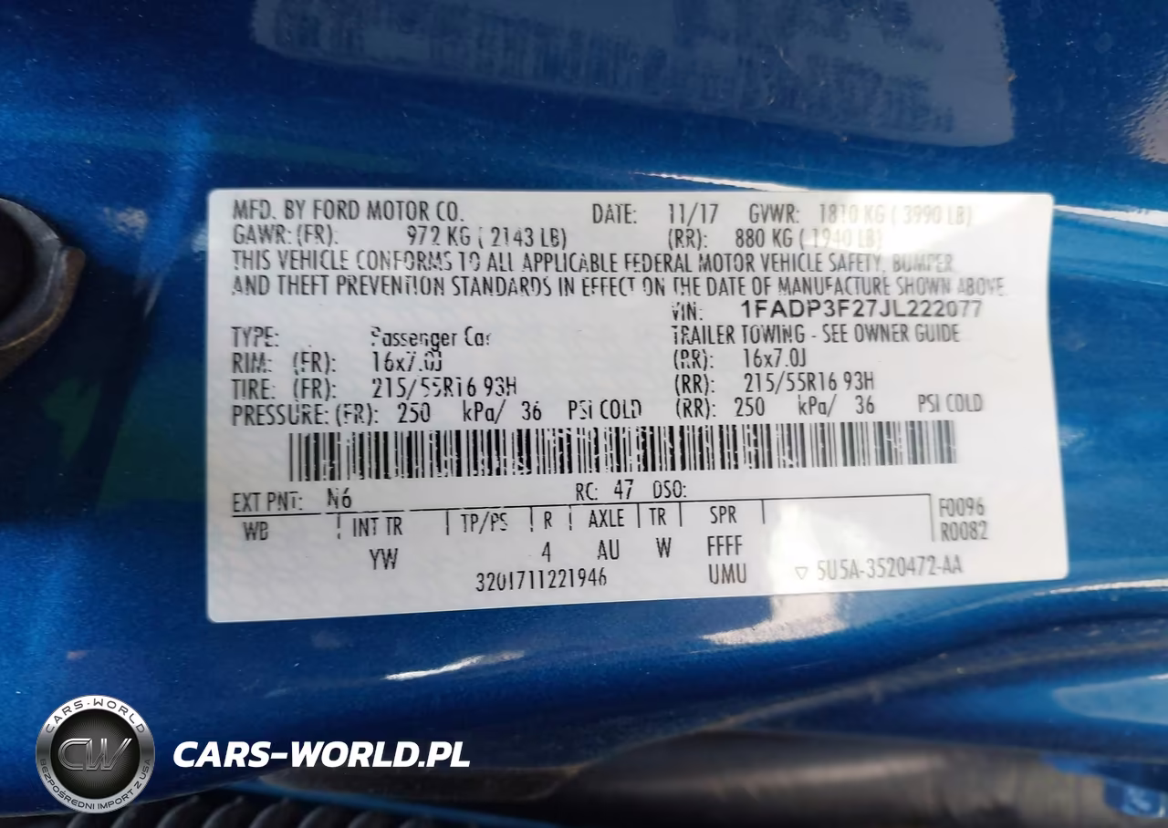 2018 Ford Focus Se VIN:1FADP3F27JL222077 - 9