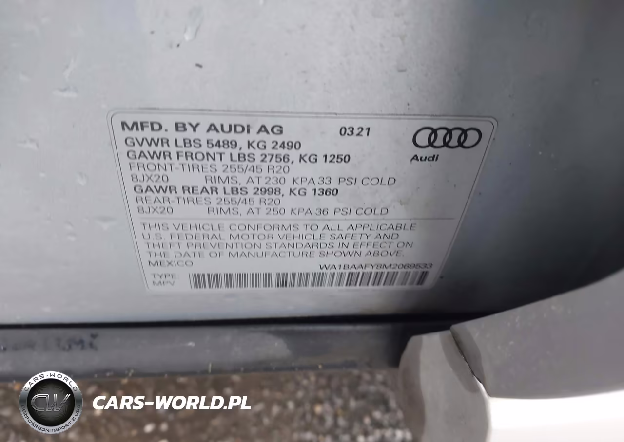 2021 Audi Q5 Premium Plus 45 Tfsi Quattro S Tronic VIN:WA1BAAFY8M2069533 - 9