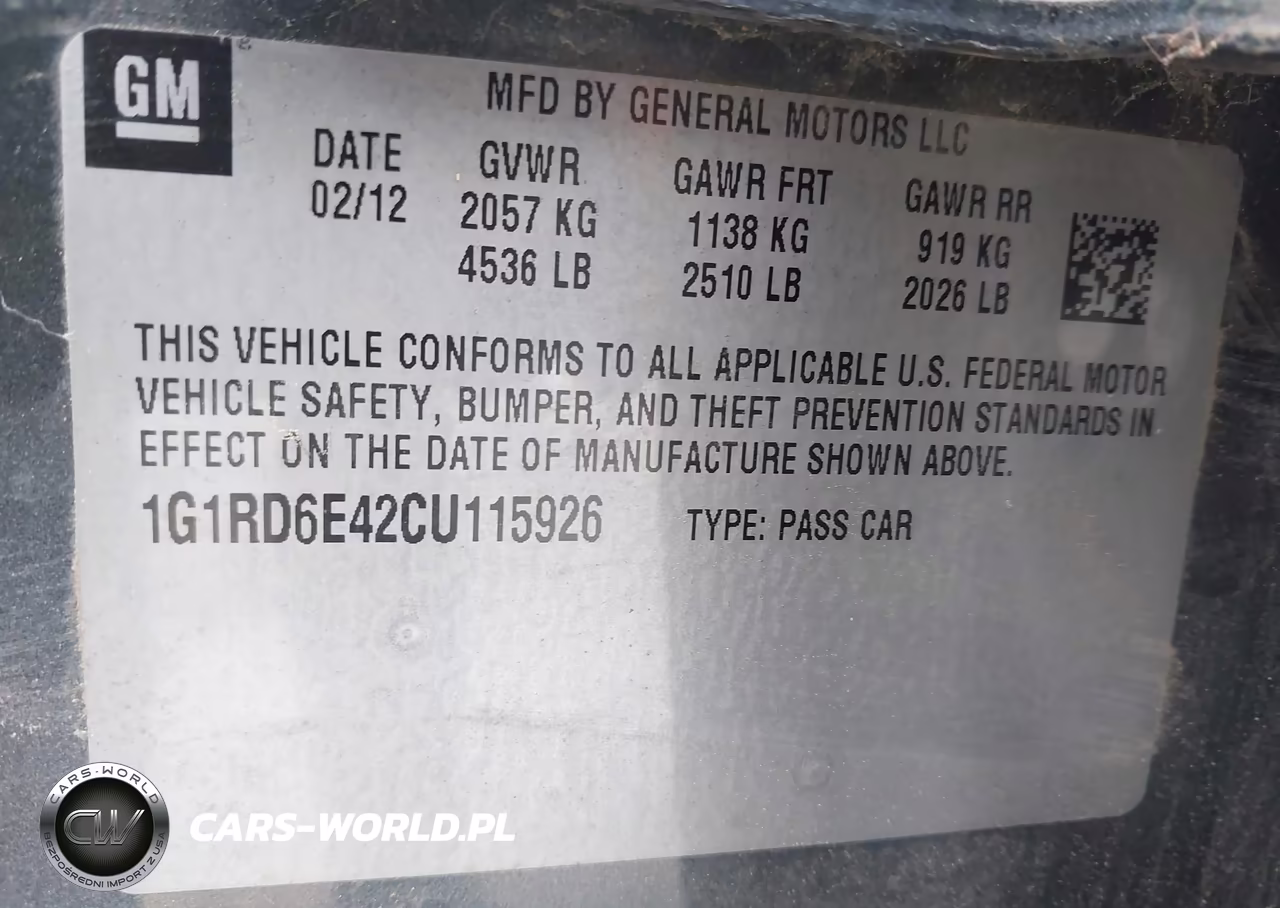 2012 Chevrolet Volt VIN:1G1RD6E42CU115926 - 9