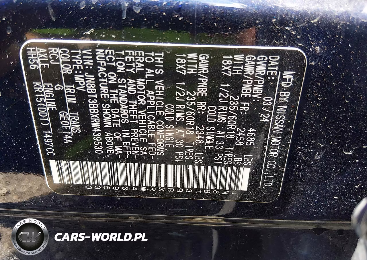 2024 Nissan Rogue Sv Intelligent Awd VIN:JN8BT3BBXRW439530 - 9