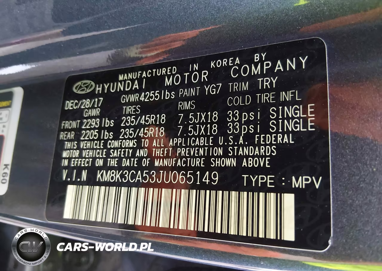 2018 Hyundai Kona Limited VIN:KM8K3CA53JU065149 - 9